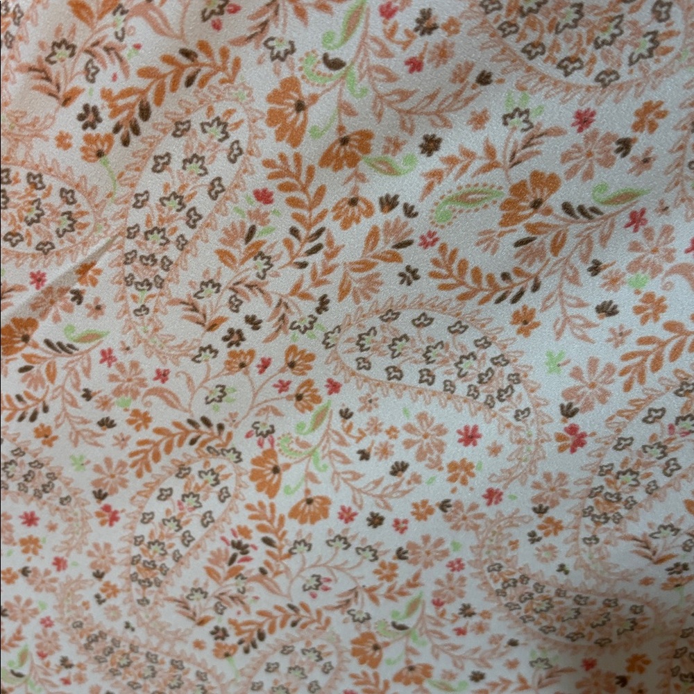 LOFT Peach and Green Floral Slip Dress - Picture 3 of 7